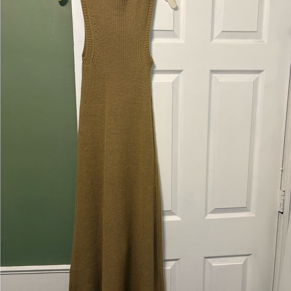 Zara Camel Knit Maxi Dress
